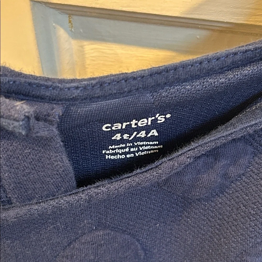 Carter's Deep Blue Heart Pattern Dress y.